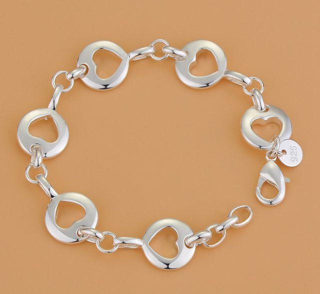Armband 925 Silber, Herz, Unisex - Bild 1