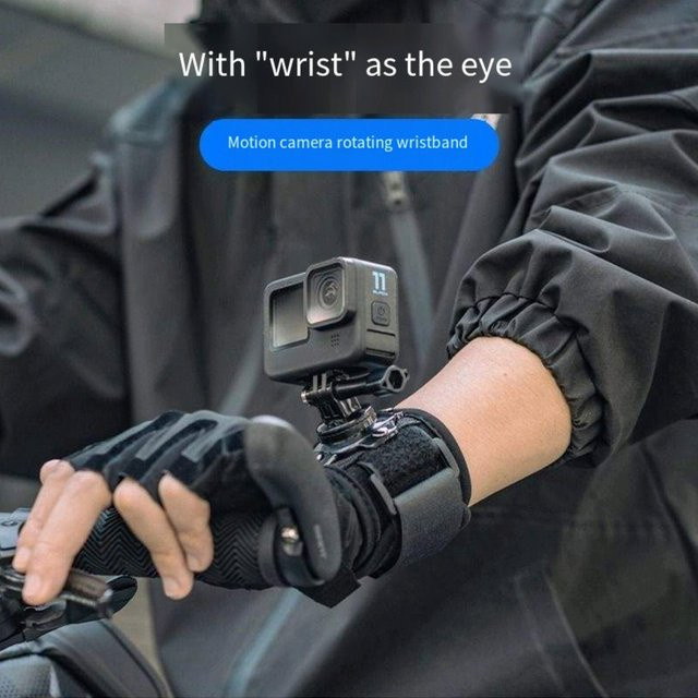 Verstellbare Arm-Action-Kamera-Halterung in Schwarz für Outdoor-Aktivitäten und Radfahren - Bild 1