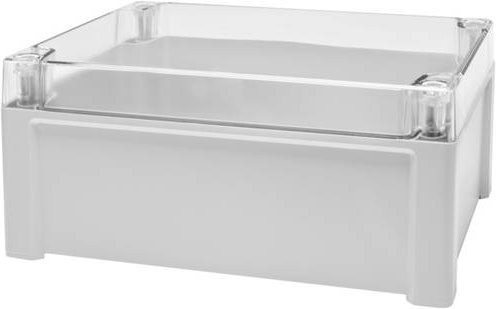 Fibox TPC 241911T Universal-Gehäuse aus Polycarbonat in Lichtgrau, B/T/H: 24,0 x 19,1 x 10,7 cm - Bild 1