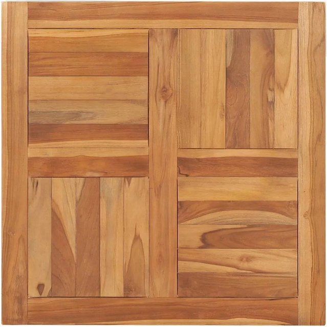 vidaXL Tischplatte aus Massivholz Teak B/T/H: 70 x 70 x 2,5 cm - Bild 1