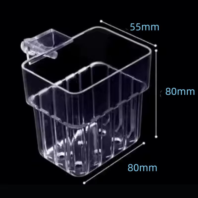 Transparenter hydroponischer Pflanzbecher aus Kunststoff zur Wandmontage für Aquarien und Heimgebrauch - Bild 6