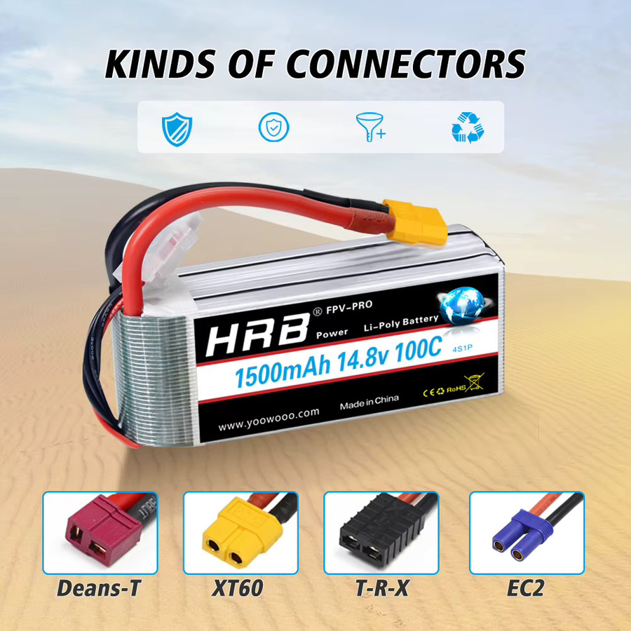 HRB Li-Ion Akku 1500mAh mit XT60 Anschluss für RC Flugzeuge, Helikopter, Autos und Boote - Bild 3