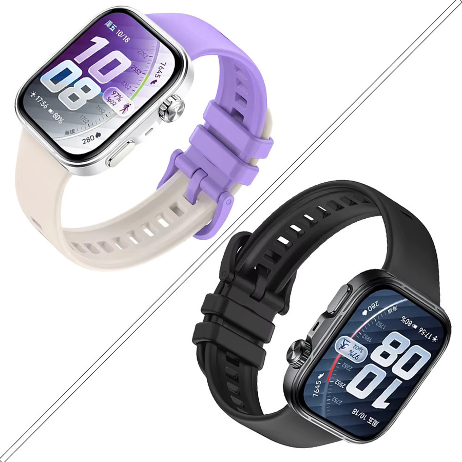 Huawei Uhrenarmband Silikon, Weiß, Unisex - Bild 2