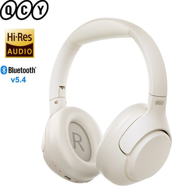 QCY H3 ANC Over-Ear-Kopfhörer mit Bluetooth 5.4 und Hi-Res-Audio in Weiß - Bild 1