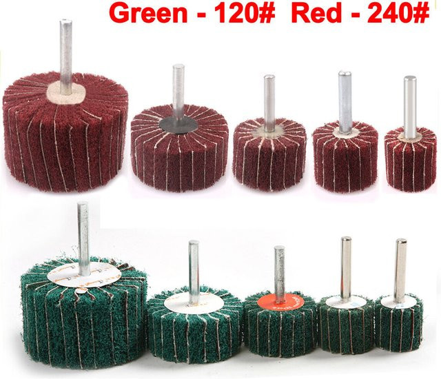 CHEERBRIGHT Vlies-Schleifrad mit 6mm Schaft für Metallreinigung und Polieren - Bild 1