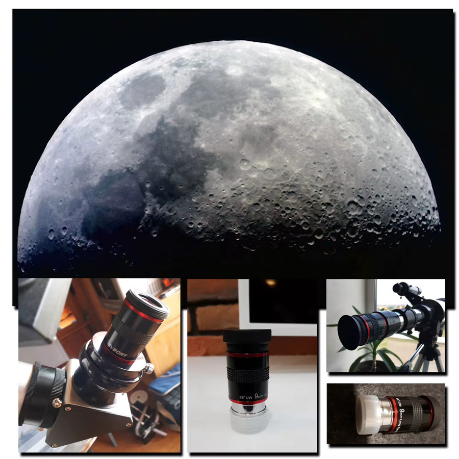 Svbony Astronomisches Teleskop Okular Set 1,25 Zoll 68 Grad UWA mit mehrfach beschichteten Linsen in Schwarz - Bild 4