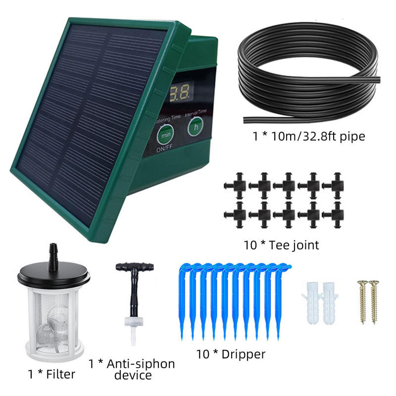 Neoglint Solar-Tropfbewässerungssystem mit Digitalanzeige für den Garten in Grün - Bild 3