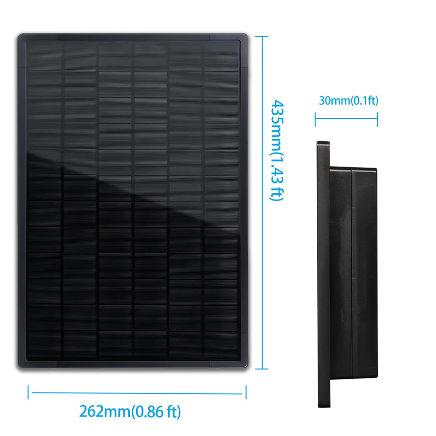 EYIZCO Solar Panel mit MPPT Laderegler und 5V/12V Ausgang für 18650 Batterien, wasserdichte Solar-LED-Lampe in Schwarz zur Stromversorgung von 3G/4G Routern und WLAN-Geräten - Bild 2