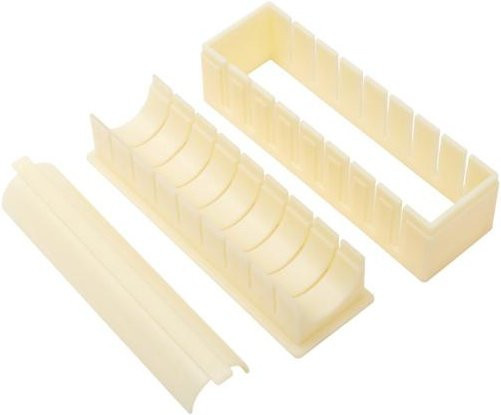 Imaginarium Sushi Maker Set mit quadratischen, runden und herzförmigen Pressformen in Weiß für Anfänger - Bild 1