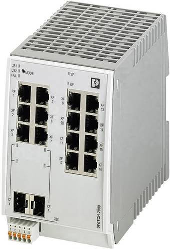 Phoenix Contact 1044030 FL SWITCH 2214-2SFX PN Industrial Ethernet Switch, Grau - Bild 1