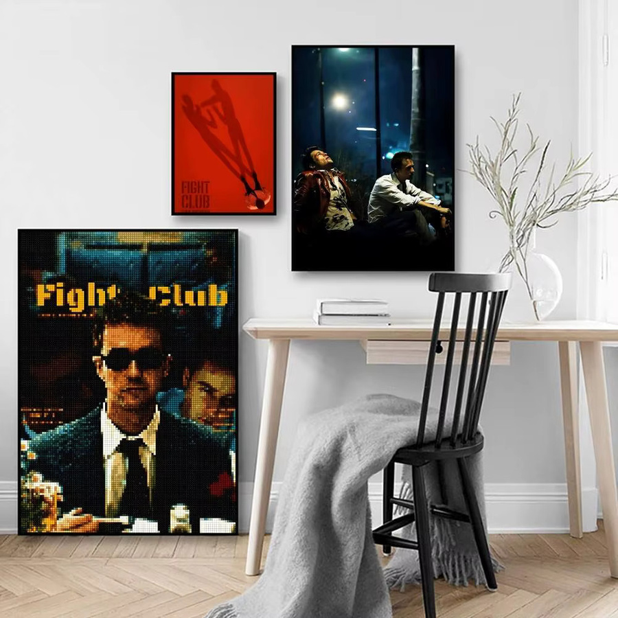 Selbstklebendes Film-Poster Fight Club von 5TOYS, wasserfester Papieraufkleber für Heimdekoration, B/H: 15,0 x 20,0 cm - Bild 2