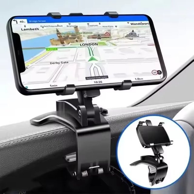 Mrgabwte Universal Auto Handyhalterung für das Dashboard mit 360 Grad Rotation in Schwarz für GPS Navigation und iPhone - Bild 1