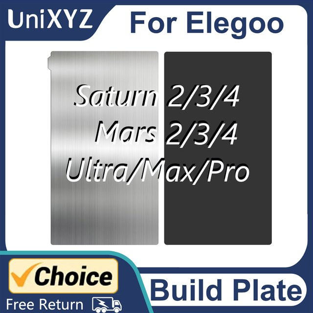 Elegoo Flex-Bauplatte für Harz-3D-Drucker in Silber, kompatibel mit Saturn 4 3 2 8K 12K Ultra sowie Mars 2 3 4 9K 4K Pro Max Ultra DLP MSLA - Bild 1