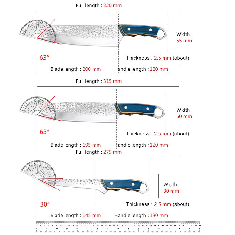 Handgeschmiedetes InLeung Utility-Messer aus Edelstahl mit Holzgriff in Silber - Bild 6