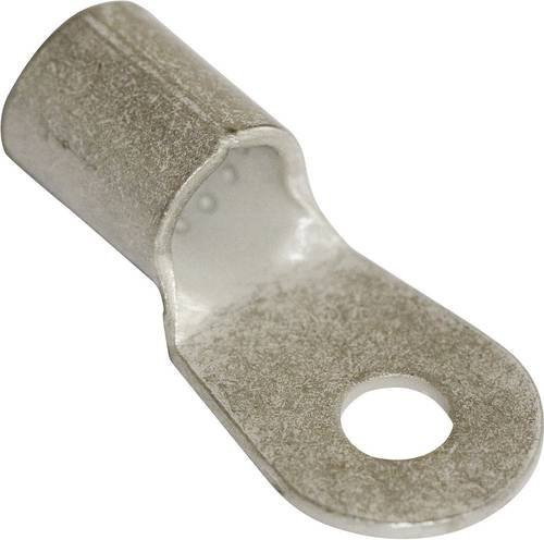 TE Connectivity 130554 Ringkabelschuh aus Messing in Silber, Querschnitt max. 16,70 mm², Loch-Ø 6,7 mm, unisoliert - Bild 1