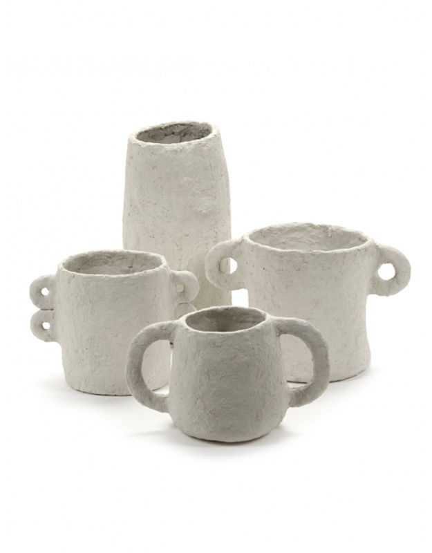 Serax Earth Pot 1 Skulpturaler Pflanztopf aus Pappmaché in Weiß - Bild 3