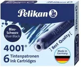 Pelikan Tintenpatronen 4001 TP/6, 6er Pack, Blau und Schwarz, nicht löschbar - Bild 1