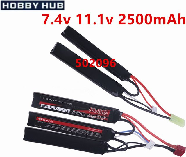 RC.BURST Lipo-Akku für RC-Spielzeugpistolen, 7,4 V 11,1 V, 2500 mAh, Schwarz, Ersatzteil 502096 - Bild 1