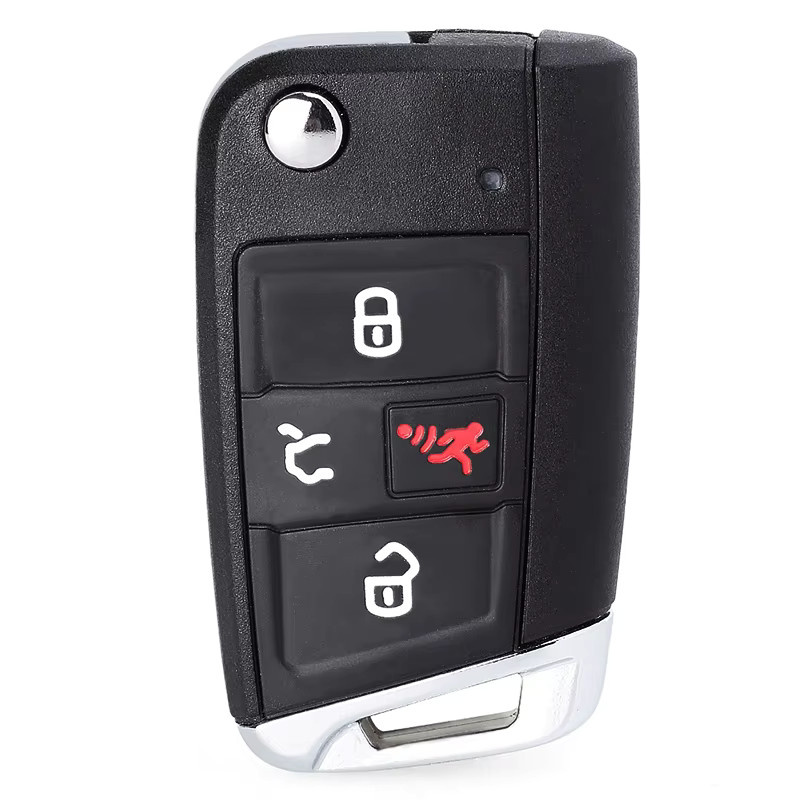 KEYECU Remote Key Fob mit AES ID88 Chip für Volkswagen VW Jetta Tiguan Golf GTI 2018-2021, Schwarz - Bild 3
