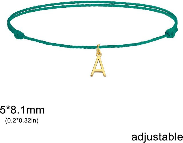 Cazador Armband, Bunte Wachskordel, Edelstahl, Initialbuchstaben, Damen - Bild 1
