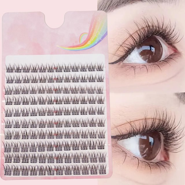 LIMEIKAI Falsche Wimpernbündel, Einzelne Cluster, Unisex - Bild 1