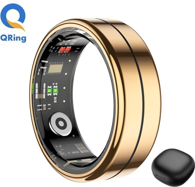 MISIRUN Smart Ring in Silber mit Ladeetui, Herzfrequenz-, SpO2- und Schlafmonitor, IP68 & 5ATM wasserdicht, Unisex - Bild 1
