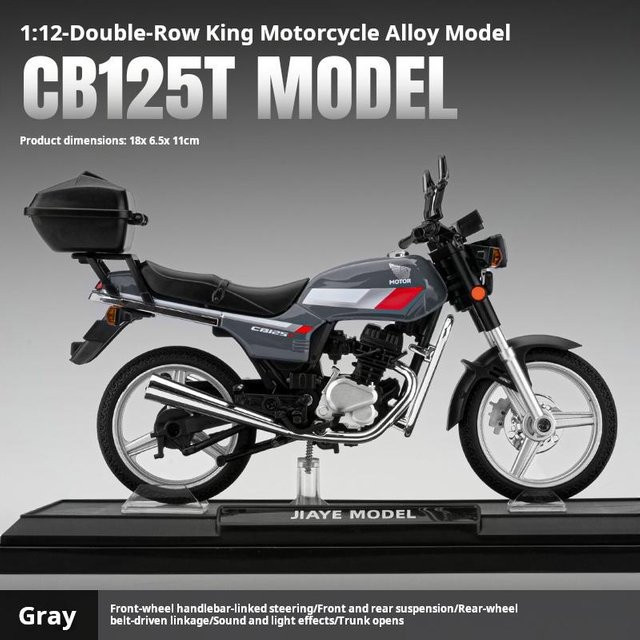 Linyi toy car CBT125 Zweizylinder Retro Motorrad, Simulationsmodell, 1:12, ab 14 Jahren - Bild 1