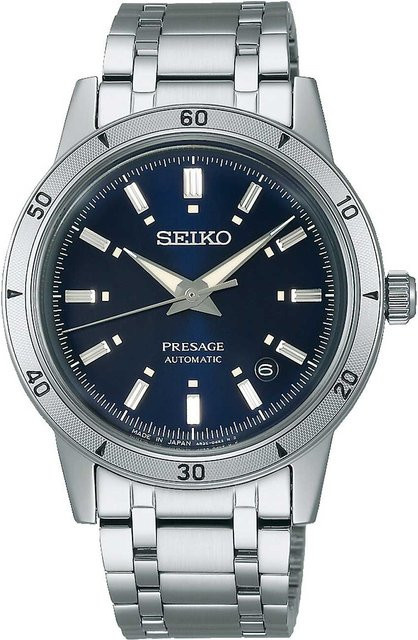 Seiko Armbanduhr Automatik, Edelstahl, Blau, 39 mm, Herren - Bild 1