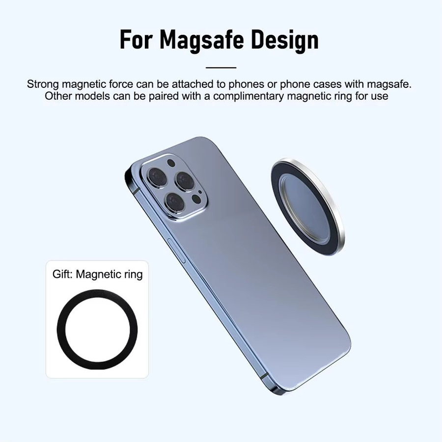 CUJMH MagSafe Magnetischer Konvexer Spiegel in Silber für Selfie, Vlog und Streaming - Bild 2