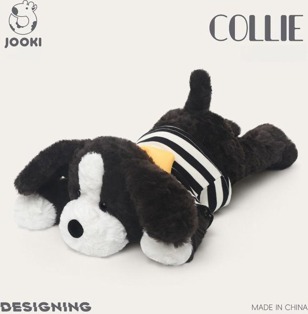 Kidsly Border Collie Plüschtier, Schwarz und Weiß, 45cm - Bild 1