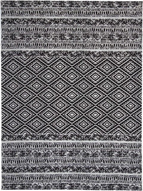 MeGusta Flachflor Teppich Luisa Vintage Schwarz Polyester B x T: 160 x 230 cm - Bild 1