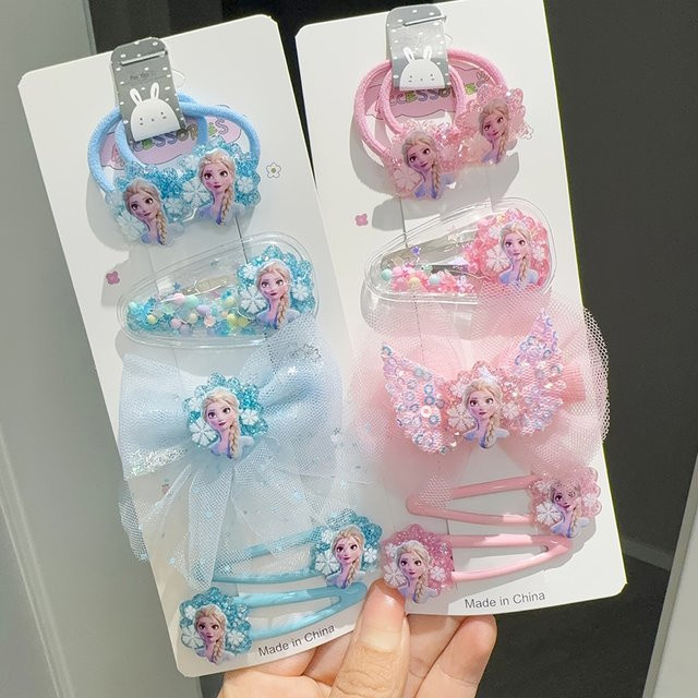 HEROCROSS Haarspange Set, Kinder, Frozen-Elemente, 6-teilig - Bild 1