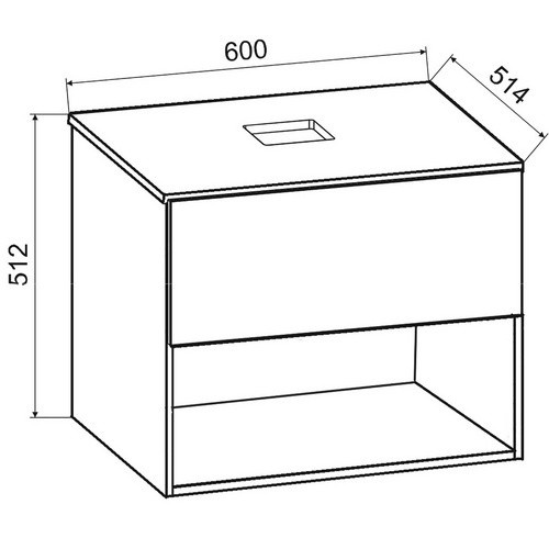 VCM Waschplatz Lendas 4-teiliges Badezimmer-Set in Grau mit Unterschrank, Midischrank, Hochschrank und Spiegel - Bild 3