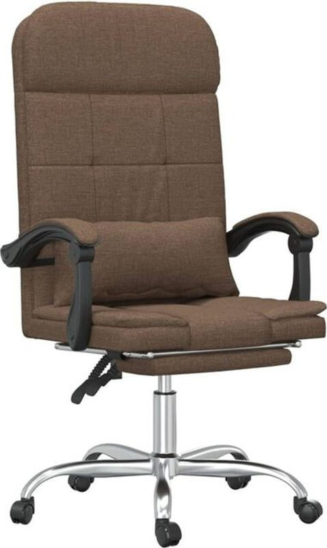 vidaxl Schreibtischstuhl mit Massagefunktion in Braun aus Stoff mit minimalistischem Design - Bild 1