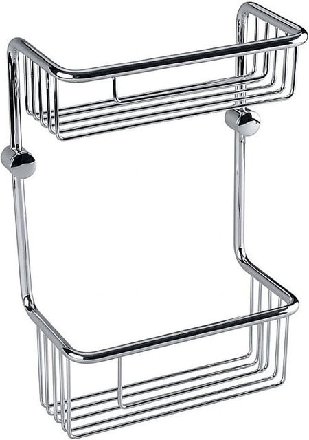 Brillantbad BYTRO Doppelseifenkorb aus Messing in Chrom poliert, Farbe: Silber, B/T/H: 11,6 x 22,0 x 32,0 cm - Bild 1