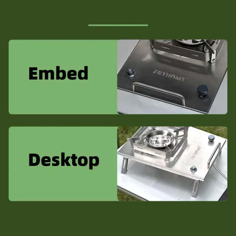 IGT Desktop Gasherd mit 3 Brennern aus Edelstahl in Silber, 7500 W Brennleistung für Camping und Barbecue - Bild 4