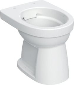 Geberit Renova Stand-Flachspül-WC in Weiß mit Rimless-Technologie, Washdown-Spülung und vertikalem Abgang - Bild 1