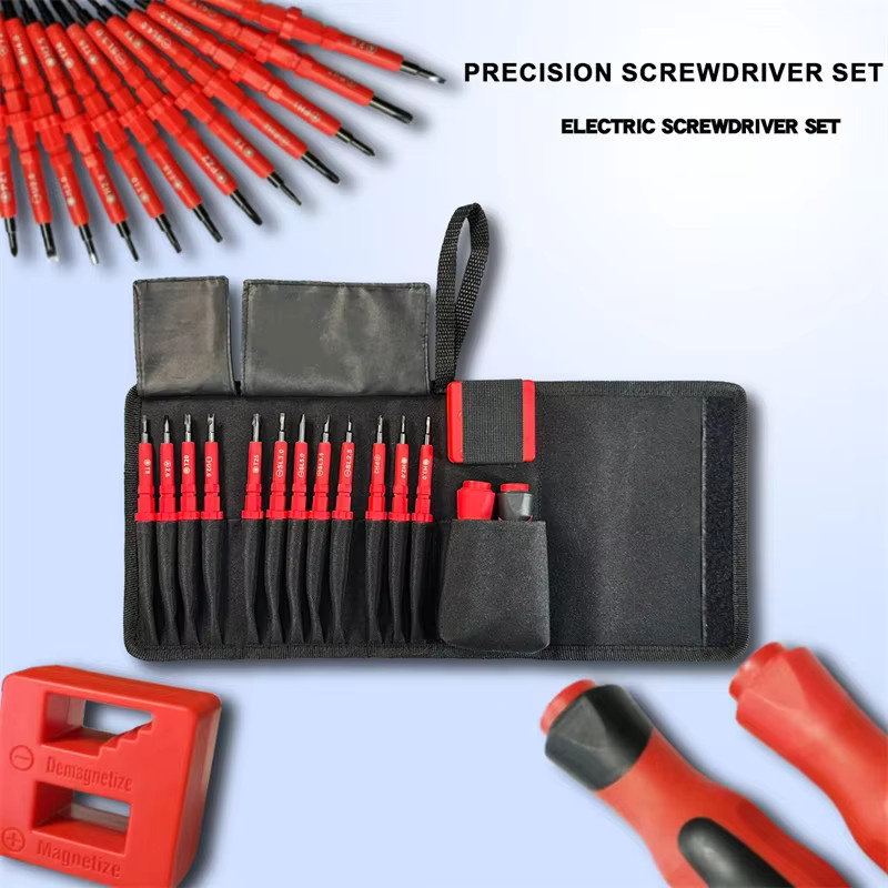 15-teiliges Elektriker-Spezialset mit isolierten Kreuz- und Torx-Schraubendrehern inklusive Stoffbeutel - Bild 3