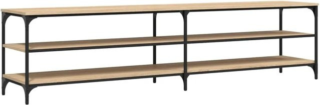 vidaXL TV-Schrank Sonoma-Eiche in Braun aus Holzwerkstoff und Metall, B/T/H: 200 x 30 x 50 cm - Bild 1