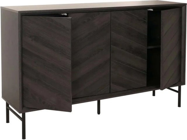 MCW Sideboard M50 aus Massiv-Holz Mango in Anthrazit, H x B x T: 94 x 151 x 40 cm - Bild 2