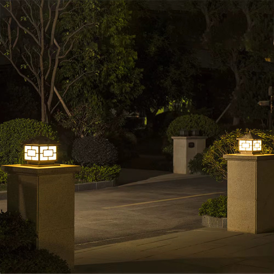 MengJay Retro Außenleuchte als Garten Säulenlampe für Garten und Hof wasserdicht - Bild 4