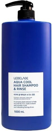 LEBELAGE Aqua Cool Shampoo & Spülung, 1000 ml, Normales & Fettiges Haar - Bild 1