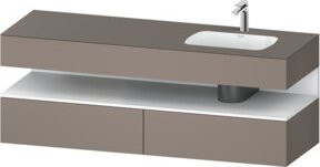 Duravit Qatego Einbauwaschtisch-Möbel-Set in Weiß, B/T/H: 160 x 50 x 60 cm - Bild 1