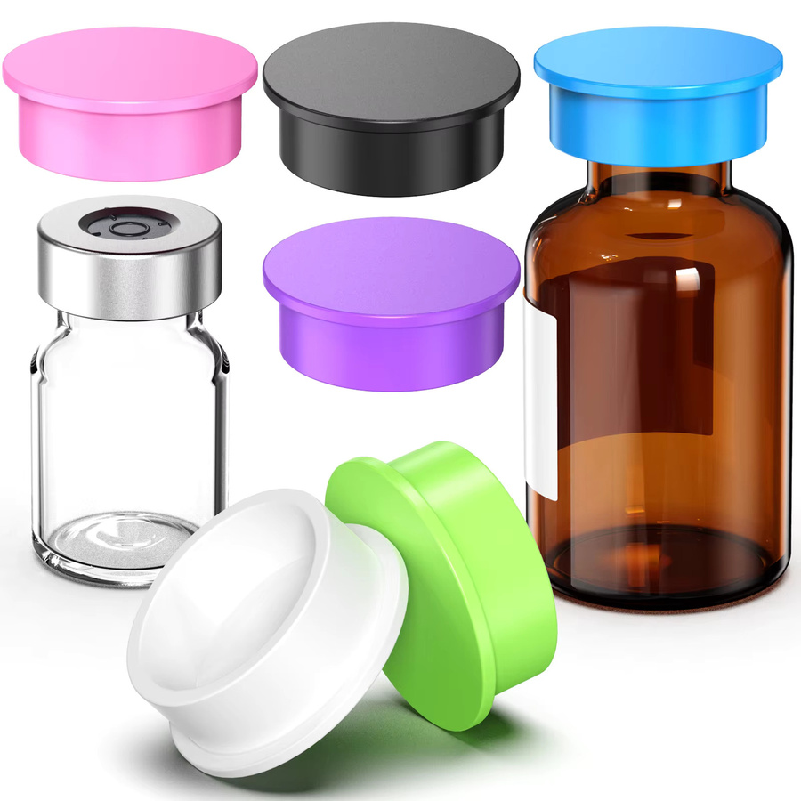 12er Set Silikon Schutzkappen für Glasflaschen, auslaufsichere Abdeckungen in 6 Farben, Durchmesser: 13 mm oder 20 mm - Bild 3