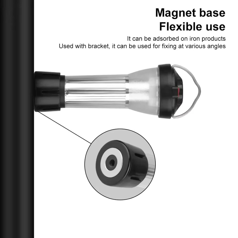 XIWANGFIRE LED Camping Laterne mit Magnet und Haken, dimmbar und per USB-C aufladbar, weiß - Bild 5