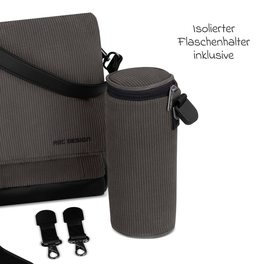 ABC Design Wickeltasche Urban inklusive Wickelunterlage und Zubehör in Almond - Bild 6