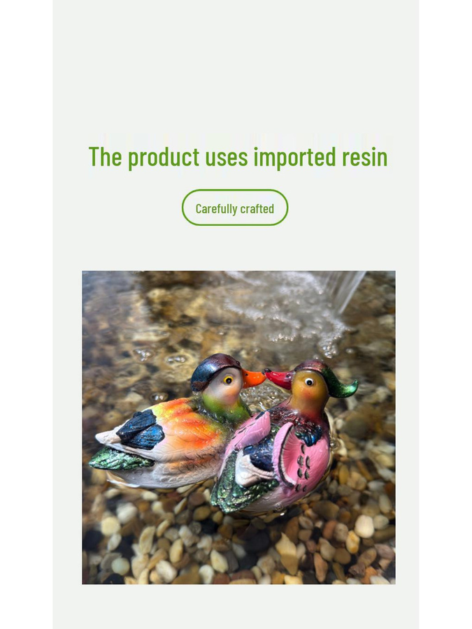 Global Finds Schwimmende Mandarin-Enten Wasserspiel für Gartenteiche - Bild 2