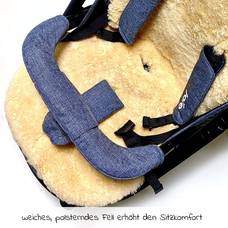 Kaiser Lammfellauflage medizinisch für Joie-Kinderwagen in Beige mit Oeko-Tex Standard 100 - Bild 3