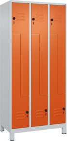 C+P Z-Spind Classic PLUS mit 6 Fächern, grau/orange, B/T/H: 90 x 50 x 195 cm - Bild 1