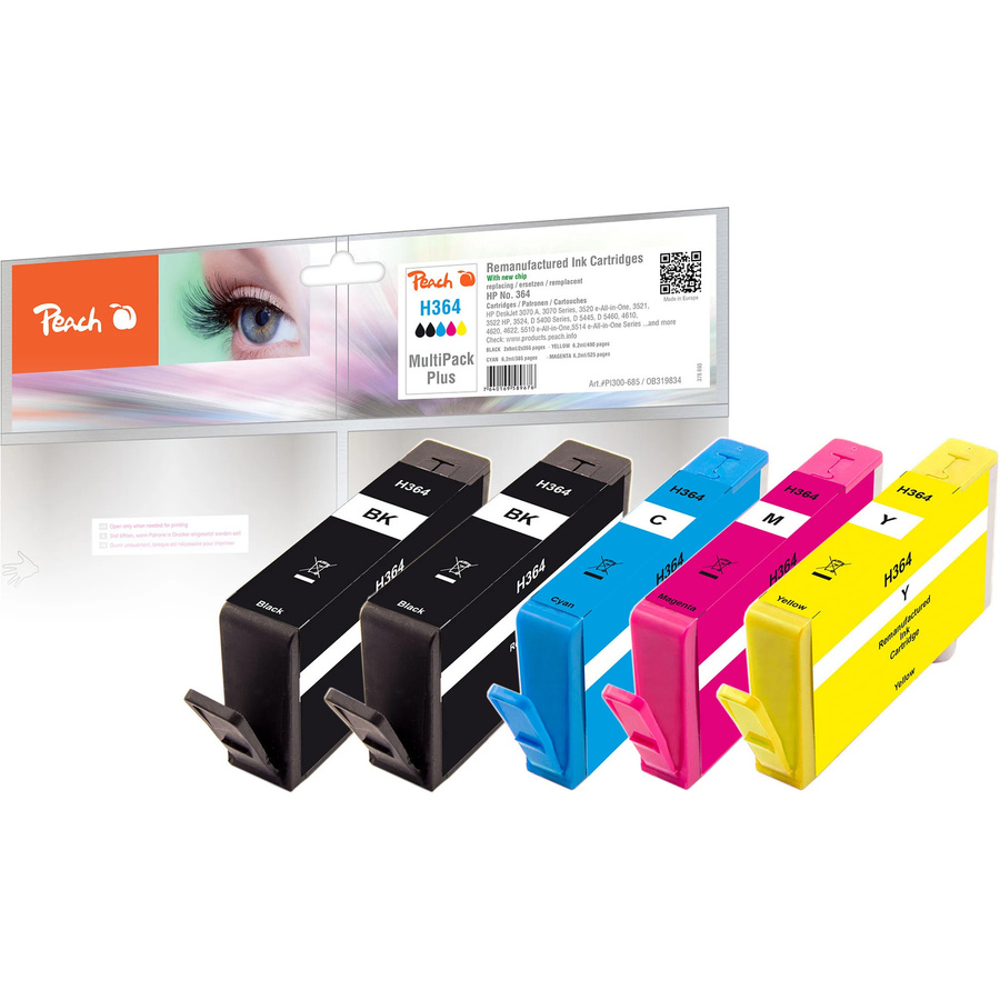 HP 364 Tintenpatronen Spar Pack für Inkjet Drucker in Schwarz, Cyan, Magenta und Gelb - Bild 1